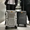 Luggage Young trendy travel luggage strong durable thickened trolley suitcase men women carry on luxury case 20/24/28 inch password box