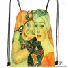 ShishString Custom Gustav_klimt Backpack Bag Cute Daypack Kids Satchel (черная спина) 31x40см#20240611-02-98