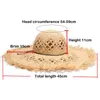 DONNE Summer Natural Cappone Raffia Cappello Fashion Nastro Floppy Sharing Panama Cappelli da sole largo Brime