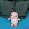 Four sided bouncing penguin doll backpack pendant ins internet celebrity cute car keychain female plush grab machine doll