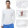 LightBare Men's UPF 50 UV Zonbescherming Lichtgewicht T-shirt met lange mouwen Snel droog voor buitenwandelen 240415