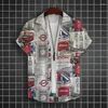 Chemises décontractées pour hommes vintage drapeau du Royaume-Uni 3D imprimé pour hommes vêtements mode UK Street Blouses Hip Hop Y2k Blouse de revers masculin