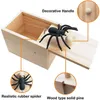 Decompression Toy 1PC-Wooden Prank Trick Practical Joke Home Office Scare Toy Box Gag Spider Parents Friend Funny Play Joke Gift Surprising Bo d240424