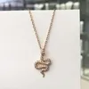 Designer sieraden vrouwen ketting diamant goud verguld, met doos, nieuwe 925 zilveren ketting vol diamant dierenslang hoogwaardige luxe ketting