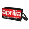 Bolsas de armazenamento Personalizado Aprilia Italy Racing Logo Travel Bag Cosmetic Women Motocross Makeup Holoryetry Organizer Lady Beauty Dopp Kit