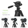 Stativ und Ttt009 Tripod 168cm Monopod Kamera Horizontales Stativ für Canon Sony Nikon DSLR Spiegelkameras Camcorder Smartphones