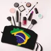 化粧品バッグカスタムブラジルマップフラグトイレトリーバッグ