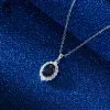 Ожерелья Orsa Jewels создал сапфировый серебряный серебряный подвесной ожерелье для женского модного слезоточивого подвесного подвесного юбилейного подарка LZN06