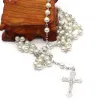 Colliers Crossnecklace Chaîne catholique Rosaire Collier Médal et crucifix Pendante Chaîne de la chaîne