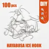 Accessori Muunn Winter Ice Hook,#8 ~#18 Hayabusa Giappone Teste di pesca fai -da -te, appollaia