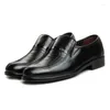 Chaussures décontractées fashion ly de qualité pour hommes en cuir puride noire de mariage soft seigne chaussure confort