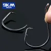 Accessories 9km Circle Fishing Hooks 25~50pcs Offset Carp Fishing Live Bait Barbed Hooks Catfish Bass Octopus Fishing Hooks Tackle Saltwater