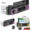 1 Din Car Radio Stereo Receiver MP3 Multimedia Player FM Blutetooth Tape Recorder USB/SD AUX Input with Cell Phone Holder