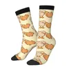 Skarpetki męskie retro pelikan i bardzo urocze Capybara unisex harajuku płynne drukowane na skarpecie Happy Crew Sock