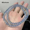 Losse edelstenen groothandel natuurlijke 6 mm (52 ​​cm) 5a aquamarine gladde ronde kralen voor sieraden maken doe -het -zelf armbanden ketting