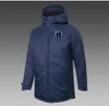 Mens Paris FC Down Winter Jacket Långärmkläder Klädrock Ytterkläder Puffer Soccer Parkas Team Emblem Customized8349596