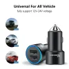 Chargers Tiegem Dual USB Car Charger 3.1A Metal Carcharger Phone Mobile Car Chargeur USB Charge Auto Charge 2 Port pour Samsung iPhone Adapter