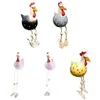 Dekoracyjne figurki 1pcs Kreatywne długie nogi ogrodzenie kurczaka ozdobne dekoracje na podwórku zabawne dekoracje żywiczne posągów