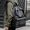 Rucksackmänner Leder Black School Taschen für Teenager Jungen 15,6 -Zoll -Laptop -Rucksäcke Mochila Maskulina Hochqualität