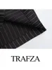 Trafza Spring Womens Striped Strangement Pantal