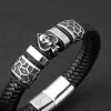 STRANDS POCER SKULL BILL LEDER MANNEN SCHAAKBELEIDEN Roestvrij staal magnetische punk vintage nieuw in For Women Fashion Jewelry Gifts Groothandel