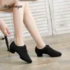 Sapatos de dança Jazz Mulheres modernas tênis para meninas salão de baile de mulheres com calcanhar perto de 3/5 cm