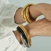 Bracelets de liaison Bracelet de fermeture de traction élastique pour femmes pour femmes Gold Black Rose Comels Metal Metal Metal en acier inoxydable Charmes Cadeau