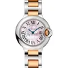 Cadran fonctionnant des montres automatiques Carter SHOT BLUE BLAUSE Série de ballons 18K Rose Gold Watch W 6 9 2 0 3 4