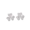 고급 디자이너 Vancefe Clover Earrings 18k 골드 글로시 페이스 다이아몬드 꽃잎과 꽃 간단하고 우아한 스타일 이어링