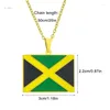 Colares de pingentes colar de mapa country de moda para homens homens jamaica presente
