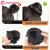 ChigNon Forlisee Synthetic Cat Ohr Perücke Perücke Frauenbrötchen, um das Haarvolumen flauschiger Croissant Clipon neu verbessert zu erhöhen