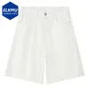 Men's Shorts White Denim 2024 Summer Loose Wide Leg Unisex Black Casual Baggy Jeans