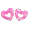 Decorative Flowers 50/100pcs Miniature Hollow Lovely Heart Cabochons Flatback Glitter Confetti Hearts Resins DIY Jewelry Necklace Hair Phone