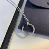 Hoogwaardige luxe ketting kajia -versie nagel dames puur zilveren 18k set met volledige diamant gladde kraagketen v goud cnc