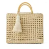 Bolsas de ombro da moda Rattan Bolsas de madeira ocas