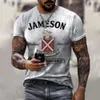 Tshirts for Mens z krótkim rękawem Summer Street Warrior 3D Digital Męski odzież Sports Sports