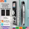 Beheers Russisch Portugees Spaans Arabisch gezichtsherkenning Tuya Smart Door Lock met cameratolievidee Video Call Voice Intercom Digital Door Lock