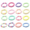 10 pezzi/set da bambini Bracciale per ragazze Bracciale per bambini carini mini colorate perle perle braccialetti elastici giocattoli braccialetti gioielli decorazioni per feste 240423