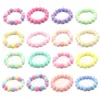 Beaded 10Pcs/Set Children Girls Charm Bracelet Kids Cute Mini Colorful Pearl Bead Elastic Bracelets Toys Jewelry Wristbands Party Decor 240423