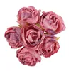 Decorative Flowers Artificial Rose Decor Simulated Burnt Edge Small Bouquet For Home Office