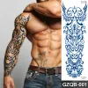 Bläck juice bläck 15 dagar varaktiga tatuerare män full arm långsleeve temporay tatueringar ärm ärm Totem Tribal Dragon Robot Sexig kropp Tatuen stor