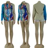 Women's Blouses & Shirts designer J2950 Spring/Summer Fashion Slim Fit Casual Colorful Printed Shirt 2 Colors FWSI