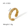 Geometric Hollow Flower Gold Plated Snake Shaped Multi Layered Titanium Steel Ring for Women