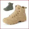 Skor 2024 Big Size 47 46 Högkvalitativ militär PU -läderstridsskor för män Special Force Desert Tactical Combat Ankel Boots