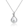 Anhänger Halskette Caoshi anmutige Temperament Halskette für Frauen Silber Farbe Simuliertes Perlenschmuck Engagement Hochzeitszubehör