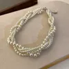 Choker 1PCS Kobiety Twining Pearl Naszyjniki do geometrycznych wesel Akcesoria biżuterii Bride