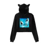 Sweatshirts Inoxtag Printing Cat Cropped Hoodies Girl Long Sleeve Hooded Pullover Crop Tops Sexy Loose Ins Tide Kpop