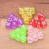 Charms 10pcs 14x17mm 12 kolor przezroczyste kostki DICE wisiorki kolczykowe miniaturowe figurki