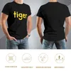 Men's Tank Tops Tiger Black T-Shirt Boys Animal Print Shirt Plus Size Heavyweight T Shirts For Men Pack
