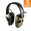 Protector 5pcs Electronic Shooting Earmuff Impact Sport Antinoise Ear Protector Sound Amplification Tactical Hear Protective Headset